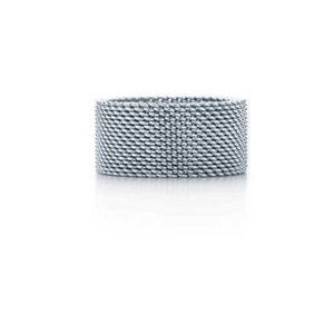 Tiffany’s Somerset Mesh Ring Wide Sterling Silver